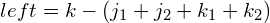 left=k-(j_1+j_2+k_1+k_2)